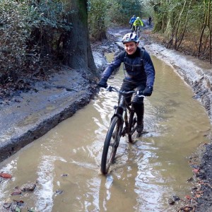 Dave splashes along the Drovers Road