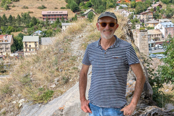 John on the Fort du Chateau ramparts