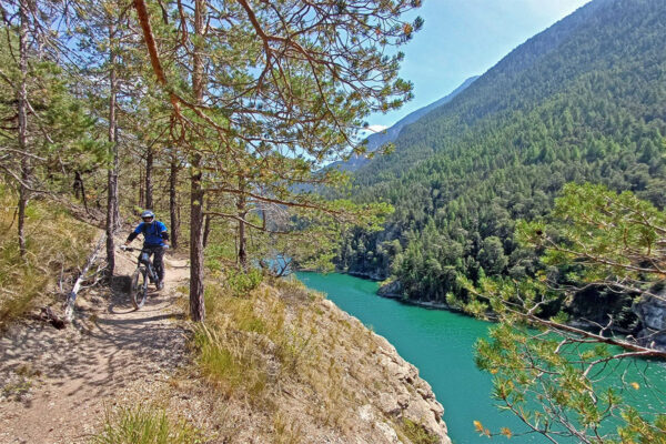 Lloyd on the singletrack above Briancon reservoir