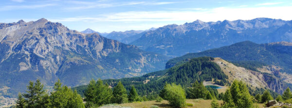 View down the valley toward L'Argentierre la Bessee