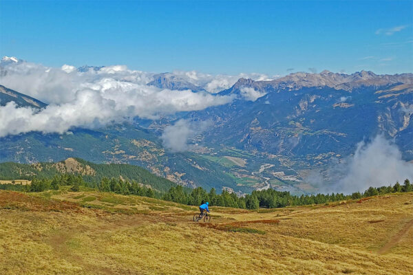 Elliot on the red goat track at Risoul