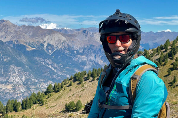 Matt at the top of the L'homme de Pierre at Risoul