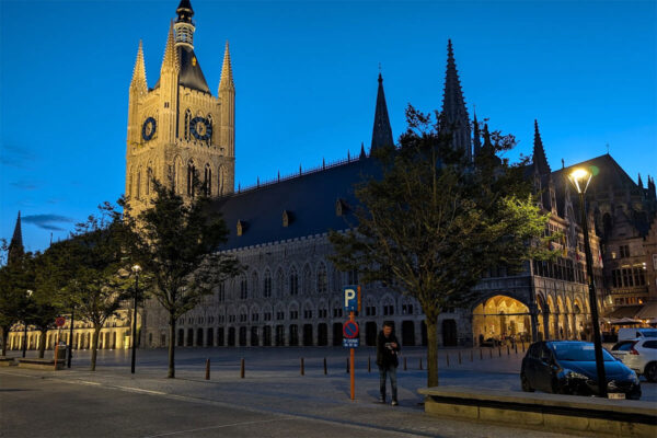 The Cloth Hall and Cathedral St. Martin in Ypres