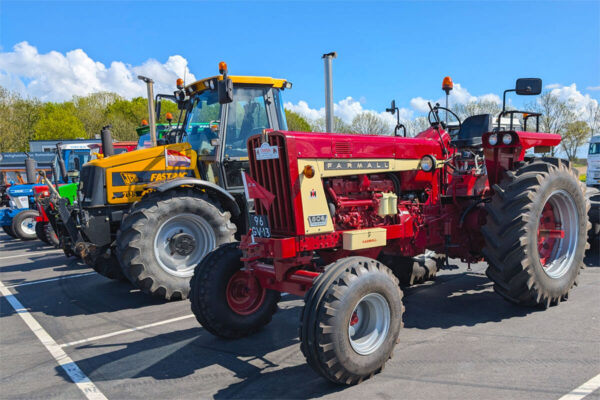 Vintage tractors including a Farmall 806