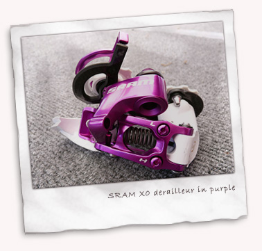 SRAM X0 derailleur in purple