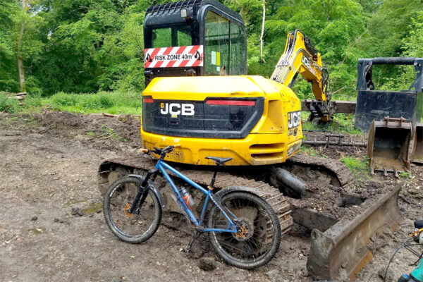 Pace Cycles RC627 and a small JCB