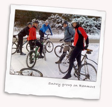 Barrie and friends in the snow at Ranmore