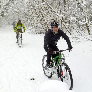 Dave and Dandy at Headley in the snow