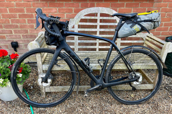 Trek Domane with Apidura saddle pack