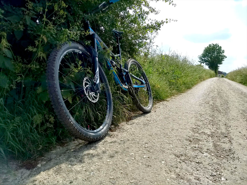 YT Jeffsy - taking a break near Deerleap Wood